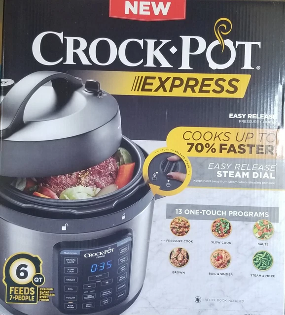 CROCKPOT EXPRESS 6QUART Programmable Slow Cooker and Pressure cooker