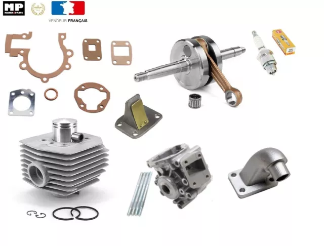 Kit moteur Cylindre Vilebrequin Joints Carter Roulement Goujons Bougie MBK 51