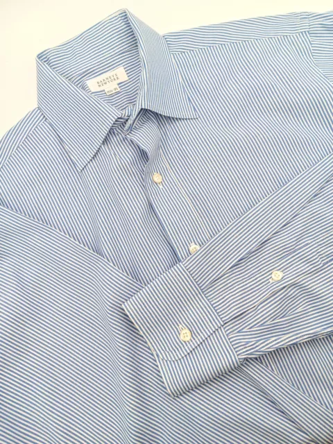 🇺🇸 Barneys New York Men's Button-up Dress Shirt 15.5x35 Blue Stripe