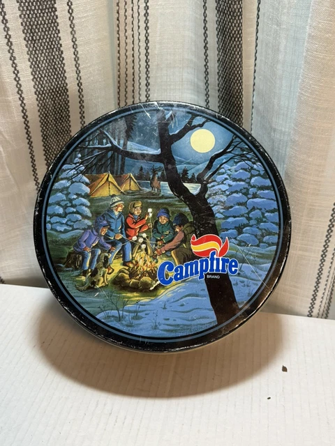 スーパーレア 20s ティン缶 Campfires Marshmallow 1980s Campfire Marshmallow Can Replica of a 1920's Campfire