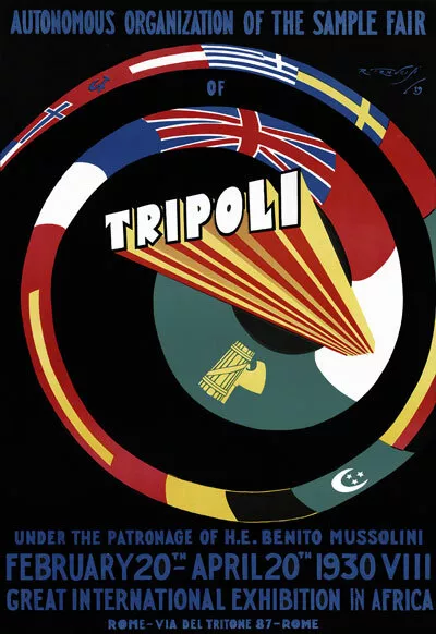 TT58 Vintage 1930's Tripoli Italian Italy Fair Travel Poster A3 A2 Re-print