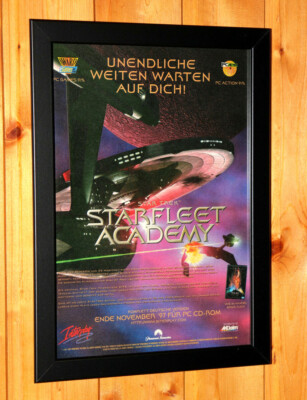 1997 Star trek Starfleet Academy Foglio Pubblicitario Poster Incorniciato/ad page framed 