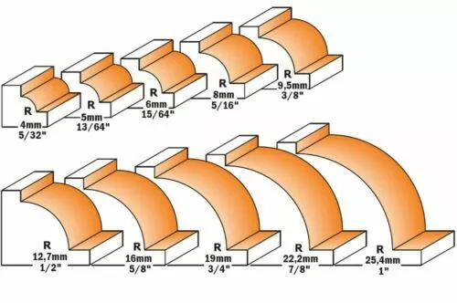 Cmt 727.060.11 Fresa Raggio Concavo Hm S=6 D=23 R=6 Per Cornici 2