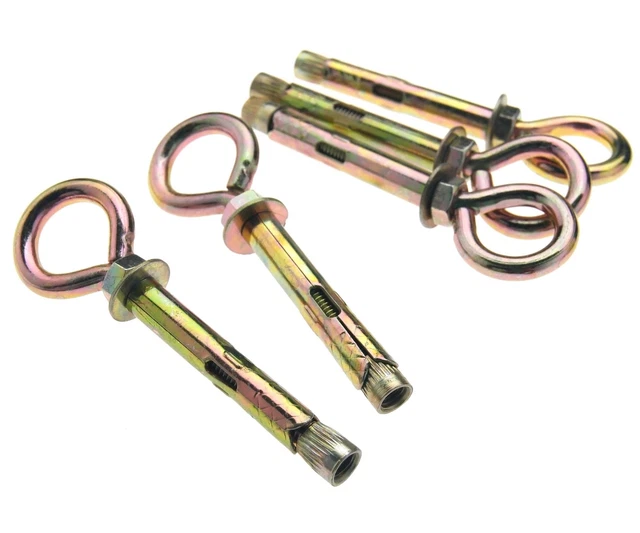 5 X EYE Bolt Shield Anchor Wall Heavy Duty Fixing Brick Masonry Rawl