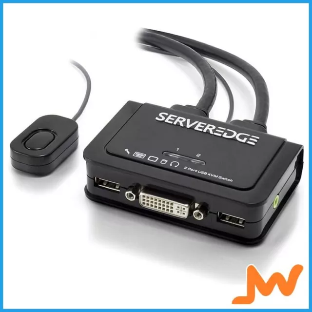 Serveredge 2-Port USB/DVI Cable KVM Switch