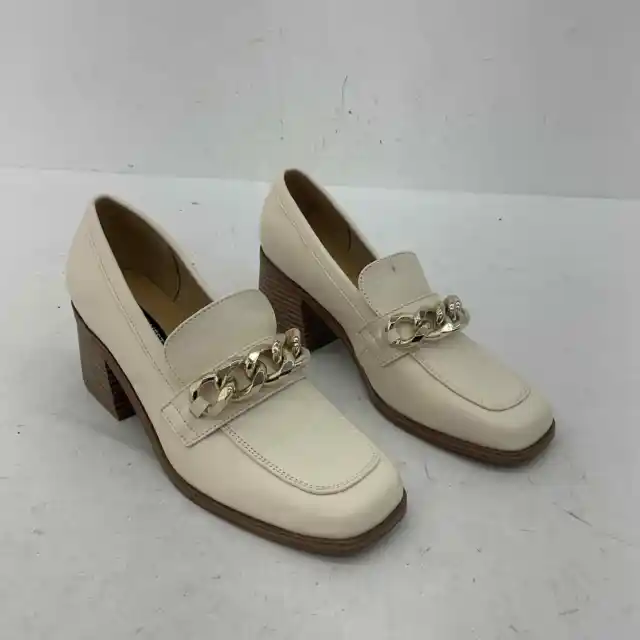 Nine West Cream Leather Loafer - Women's Size 6, Casual Comfort Shoe