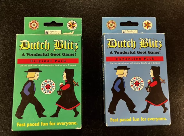 Dutch Blitz Original & Expansion Combo Packs Fast Paced Card Game Sealed Cards