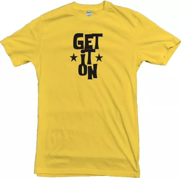 'Get It On' T-Shirt - Retro 70s Glam Rock, Trex, Marc Bolan, Various Colous