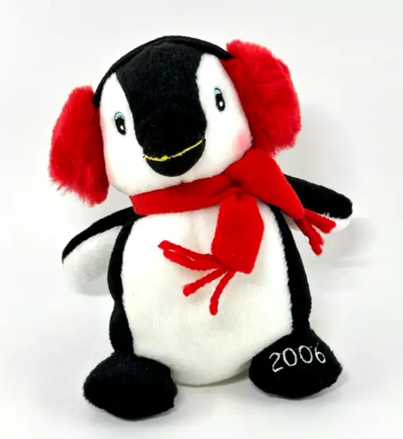 Sears Charity 2006 Christmas Plush Penny the Penguin Bean Bag Toy 6 Inch No Tag