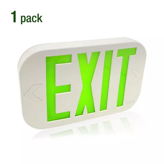 LS [1-Pack] Emergency Light EXIT Sign Lighting Green w/ LED Lamp LED GREEN EXIT