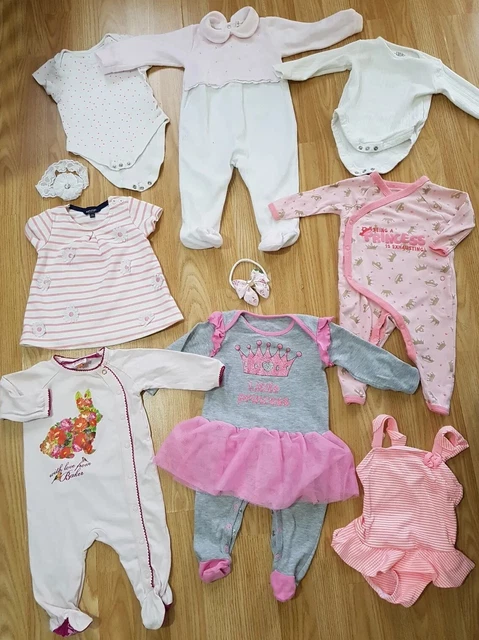 Baby Girls 3-6 months Clothes Bundle 💙 Mintini Maine Ted Baker headbands romper