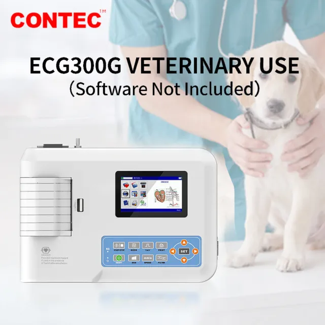 ECG300G Digital 3Channel 12Leads ECG/EKG Machine Veterinary or Human Useh CONTEC