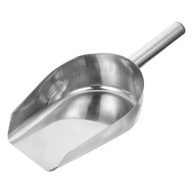 Pala per ghiaccio in acciaio inox farina di zucchero metallo farina di popcorn in metallo scopa