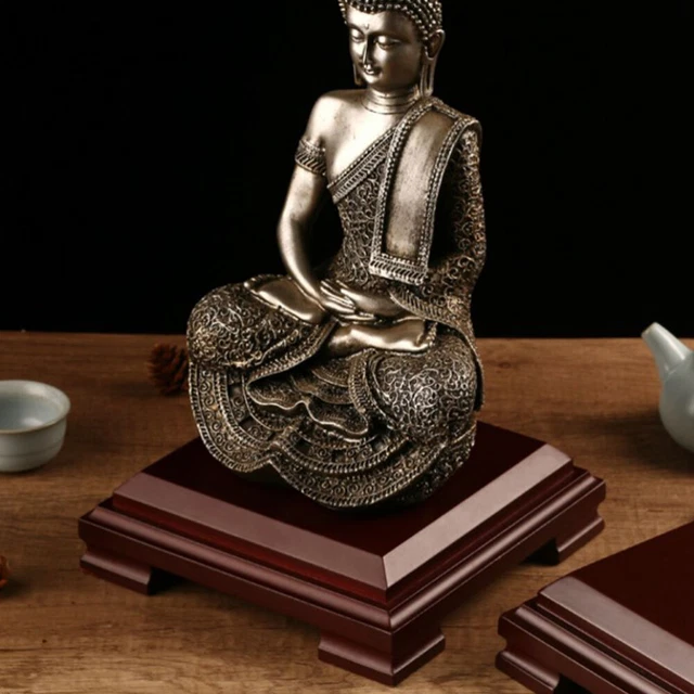 5 pezzi supporto in legno base in legno acquario per pesci ornamenti vaso di legno quadrato