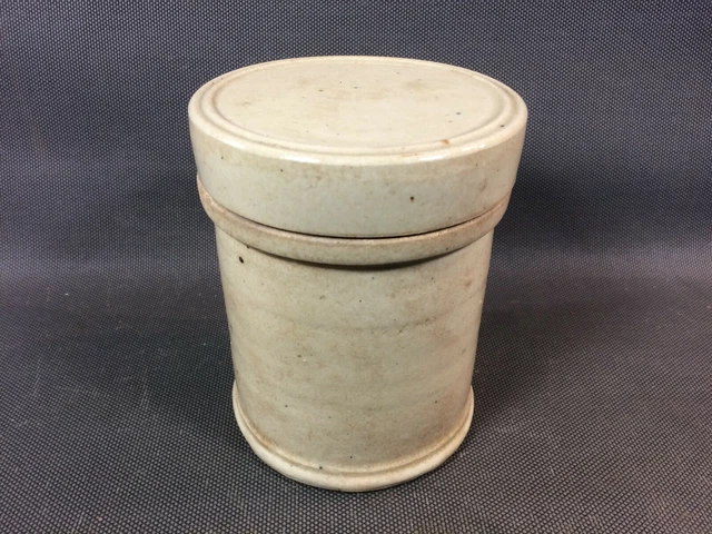 Ancien Pot De Pharmacie En Verre "Craie Préparée" - Objet Vintage De Collection, Occasion