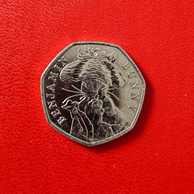 VERY RARE Benjamin Bunny 50p Coin 2017 Beatrix Potter Collectable