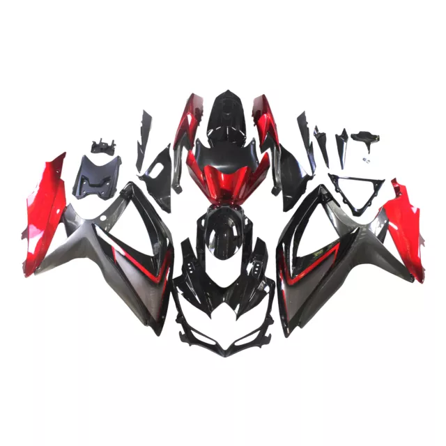 Grey Black Red ABS Fairing For Suzuki K8 2008 2009 2010 GSXR600 GSXR750 Bodywork