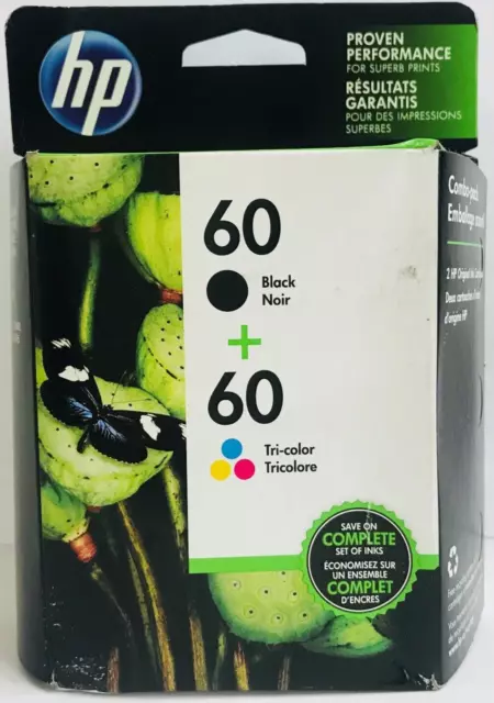 New Genuine HP 60 Black Color Ink Cartridges Bag Deskjet D1660