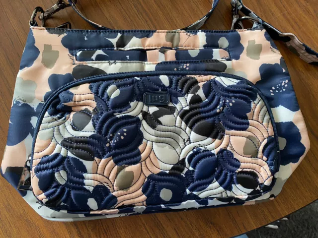 Lug Samba Multicolored Floral Shoulder Bag W/Detachable Strap Nylon