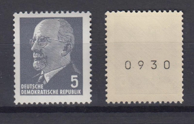 DDR 845 XIBx RM gerade Nummer Walter Ulbricht 5 Pf postfrisch