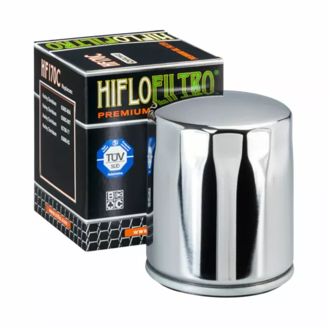 Hiflo HF170C Oil Filter Chrome for Harley-Davidson XLH 883 Sportster 86-08