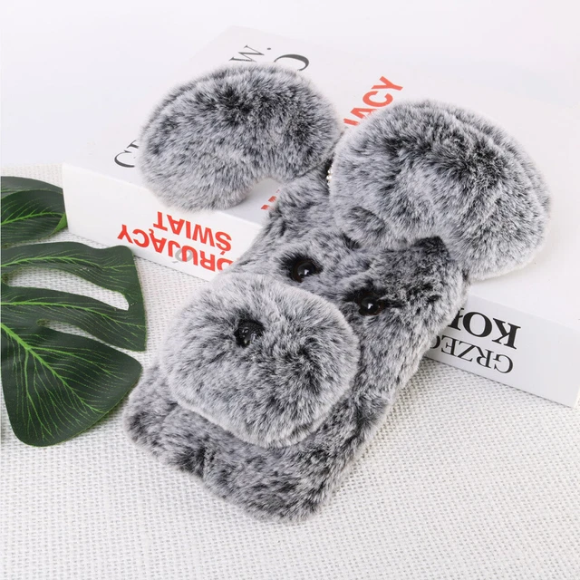 Coque pour téléphone à motifs en peluche douce Mignon Mode hiver Garder 2