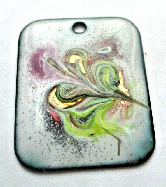 Pendentif Ancien Grande Croix En émaux D'art Vintage - Bijou Unique Référence 2409 - Occasion