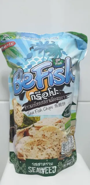 Patatine di pesce di mare al gusto di alghe, marca Be Fish, 70g, pronte da...