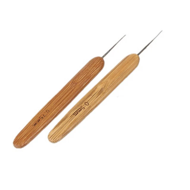 4 PCS Einspitzige Stricknadeln Aus Bambus Häkelnadel Für Dreadlocks Haar