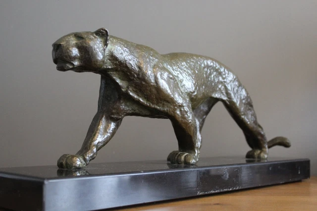 Irenee ROCHARD - Panthere marchant - Bronze art deco