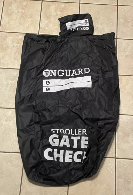 Stroller Travel Bag for Airplane Gate Check Padded Backpack Strap Black