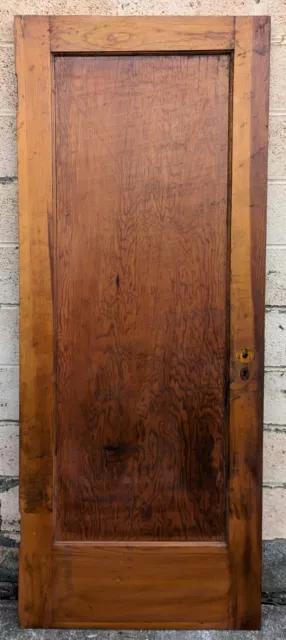 30"x78" Antique Vintage Salvaged SOLID Wood Wooden Interior Door Single Panel 2