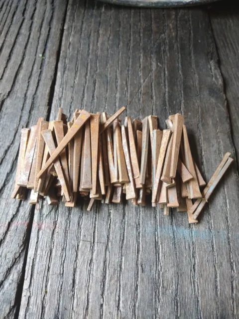 Square NAILS rustic vintage 2 1/4” steel cut standard 200 PC. Large heavy duty