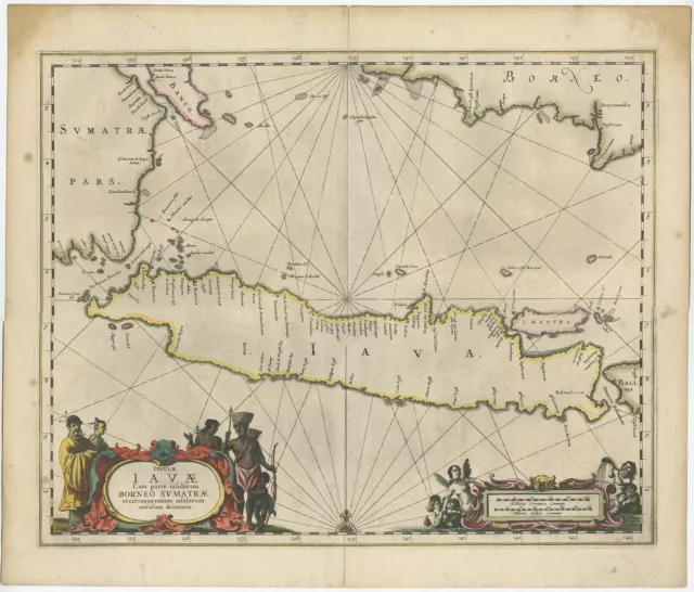 Antique Map of Java by Janssonius (c.1657)