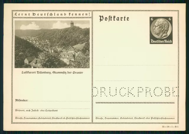 DR GA "DRUCKPROBE" VORLAGESTÜCK!! PROOF RARE!! DILLENBURG ORANIEN ORANIER fe90