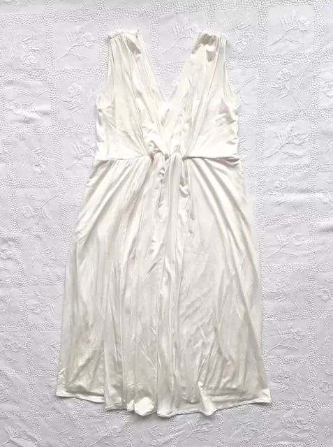 Tiffany Rose elfenbeinfarbenes Damen-Umstandskleid mit V-Ausschnitt. Größe 3 - UK 12-14.