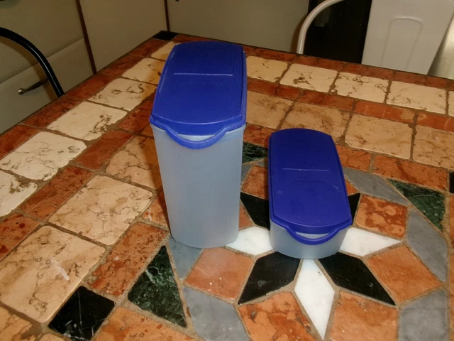 TUPPERWARE lot de 4 boites modulaire pop couvercle Rouge peu utiliser