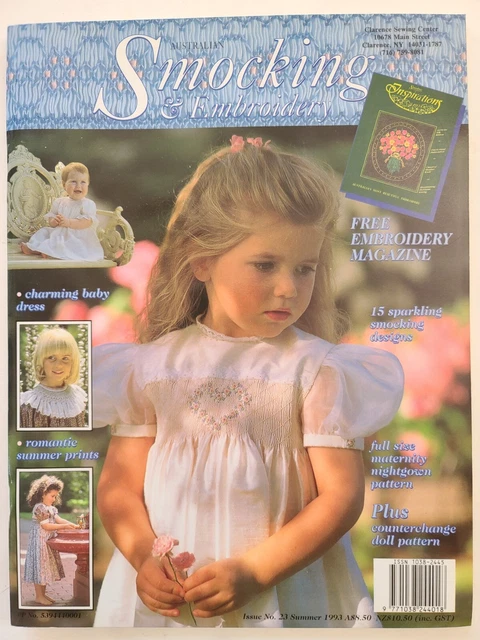 Australian Smocking & Embroidery Magazine patterns included Nightgown #23 1993