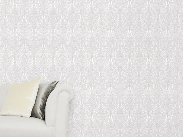 LAURA ASHLEY beaulieu silberne Tapete gleiche Charge, Preis pro Rolle versandkostenfrei