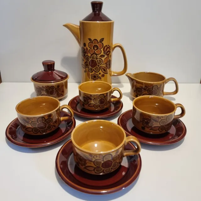 Royal Worcester Group Palissy Pottery 1970s Tableware Tea Set