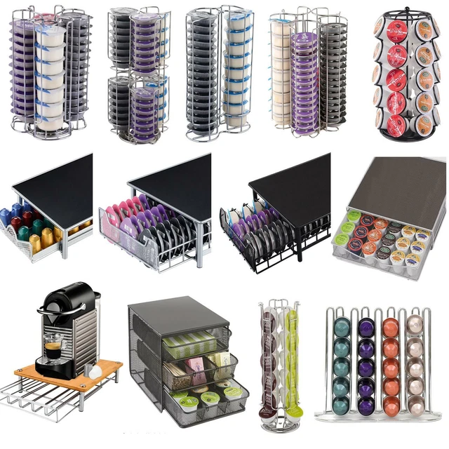 REVOLVING COFFEE CAPSULE Pod Holders/Drawers/Stand Tassimo/Dolce Gusto