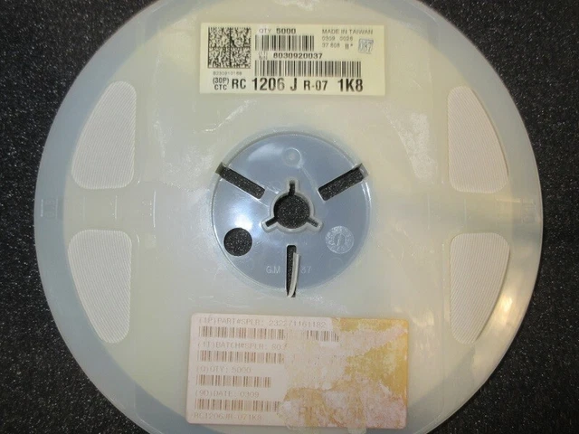 SMD Widerstand SMT Resistor 1K8 1,8K Ohm  5% 1206 1/4W 1xRolle 5000 Stück
