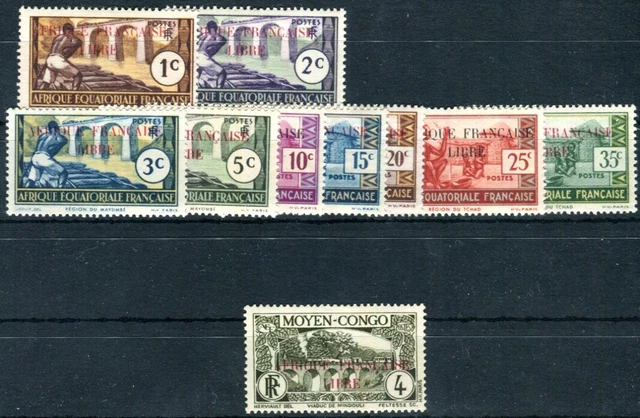 AEF 1940 Yvert 92-101 ** POSTFRISCH meist TADELLOS SATZ (N0021