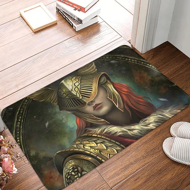 ELDEN RING BLOODY Wolf Game Doormat Girl Warrior Bath Kitchen Mat