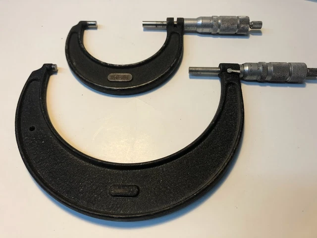Central Tool Co. Cranston RI USA Vintage Micrometer Lot of 2