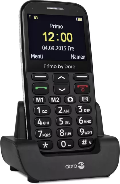 Doro Primo 366 Seniorenhandy in Schwarz Handy ohne Vertrag Sim-Lock für Kinder