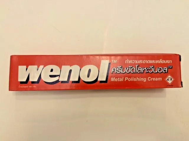 RED WENOL METAL POLISH CLEANER ALL FOR BRASS COPPER STAINLESS STEEL1 tube x 100G