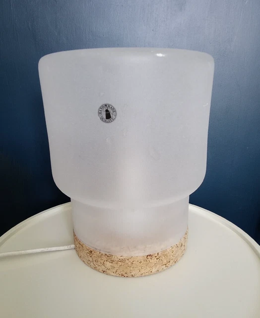 RARE VINTAGE IKEA Sinnerlig Glass & Cork Table Lamp £39.95 PicClick UK