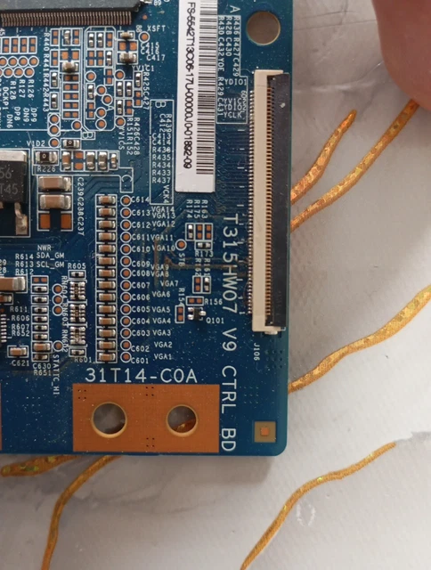 Carte T-Con T550HVN08.1 Pour Téléviseur LG 42LF5800 - Testée OK - Pièce D'occasion Avec Ses 2 Nappes