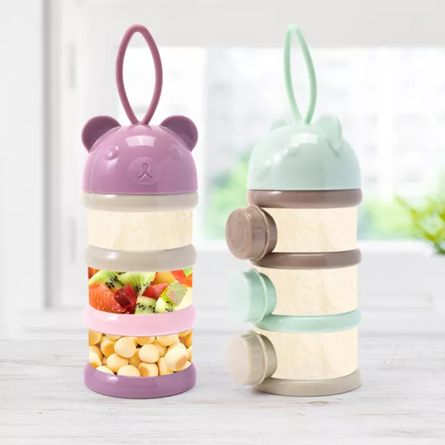 Baby Dispenser Three-Layer Travel Container Portable Baby Milk Powder Box